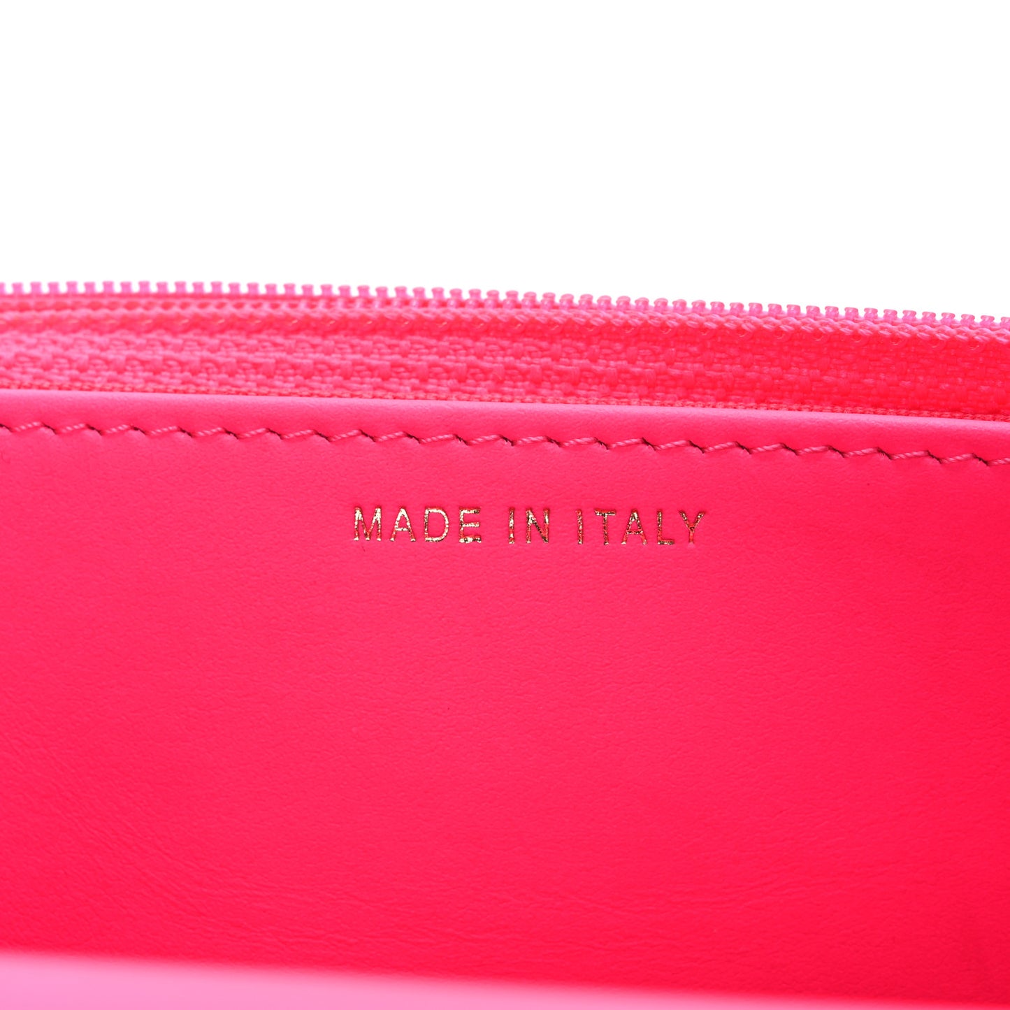 Patent Chevron Quilted Boy Wallet On Chain WOC Neon Pink