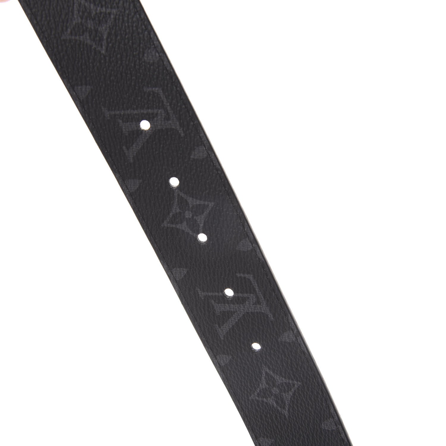 Louis Vuitton Monogram Eclipse Taigarama 40mm LV Initiales Reversible Belt 85 34 Black 4 of 5