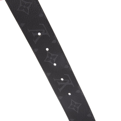 Louis Vuitton Monogram Eclipse Taigarama 40mm LV Initiales Reversible Belt 85 34 Black 4 of 5