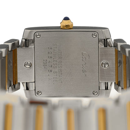 Cartier Stainless Steel 18K Yellow Gold 20mm Tank Francaise Quartz Watch 4 of 4