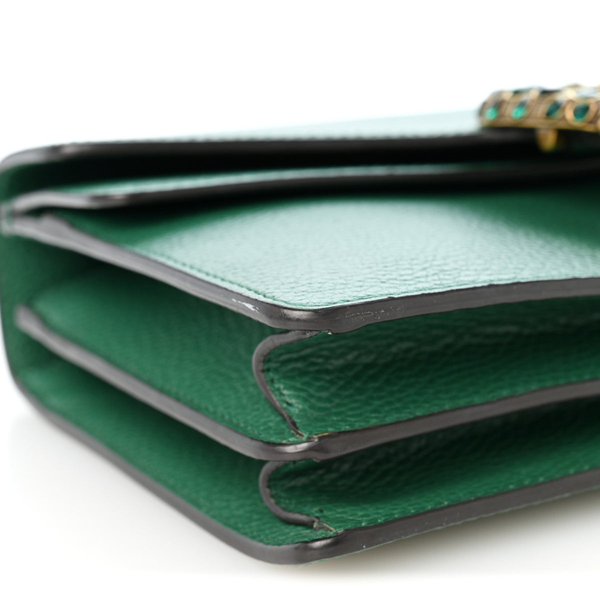 Gucci Dollar Calfskin Crystal Small Dionysus Shoulder Bag Emerald 9 of 10