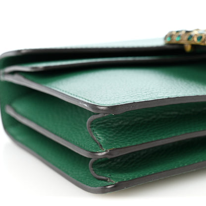 Gucci Dollar Calfskin Crystal Small Dionysus Shoulder Bag Emerald 9 of 10