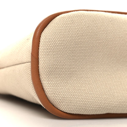 Hermes Cotton Canvas Mini Bolide Travel Cosmetic Pouch Natural 8 of 9