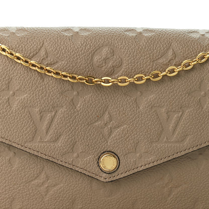 Louis Vuitton Empreinte Pochette Felicie Chain Wallet Tourterelle 6 of 9