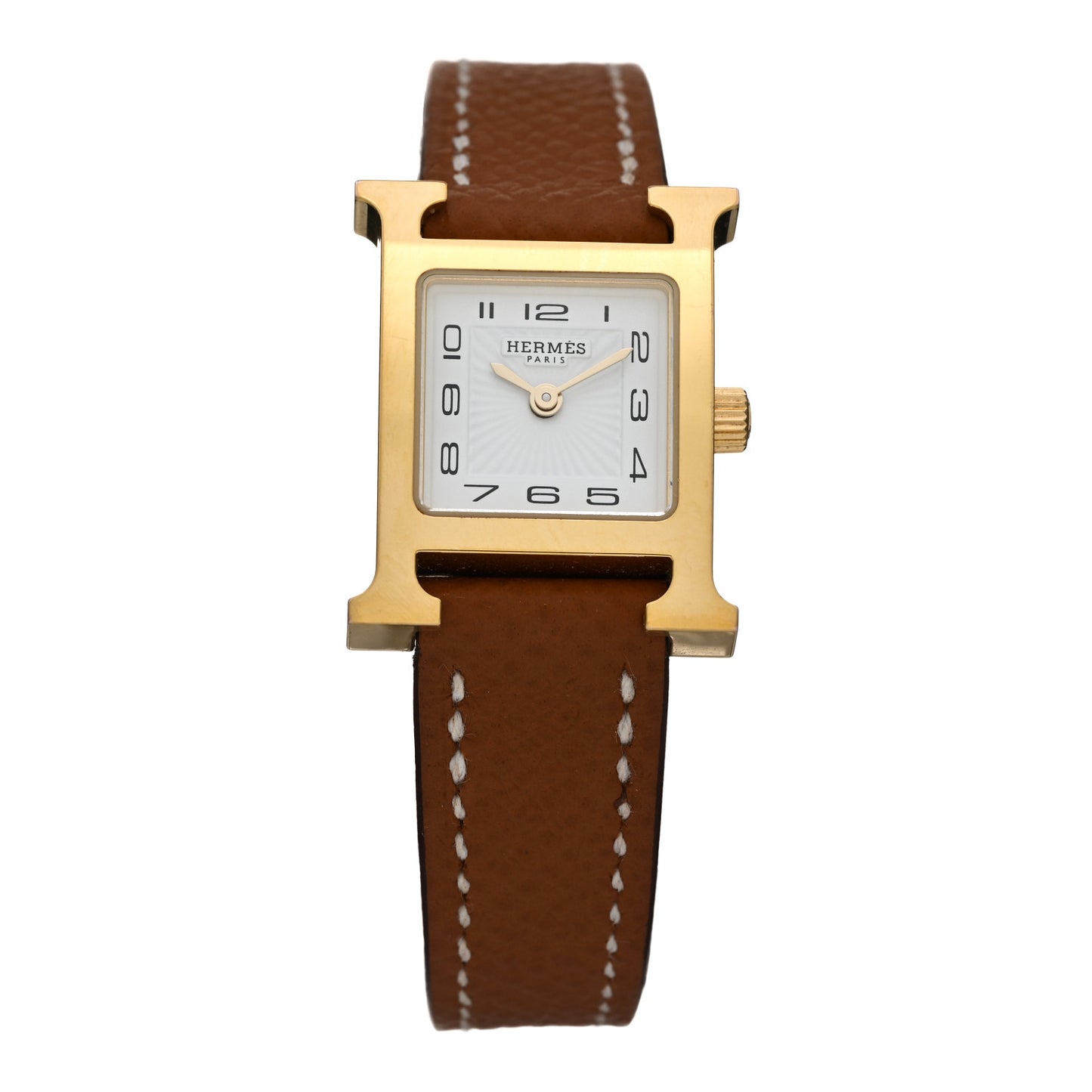 Stainless Steel Epsom 17.2mm Heure H Hour Quartz Watch Gold