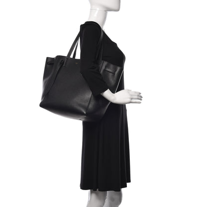 Celine Soft Grained Calfskin Small Belt Cabas Phantom Black 2 of 10