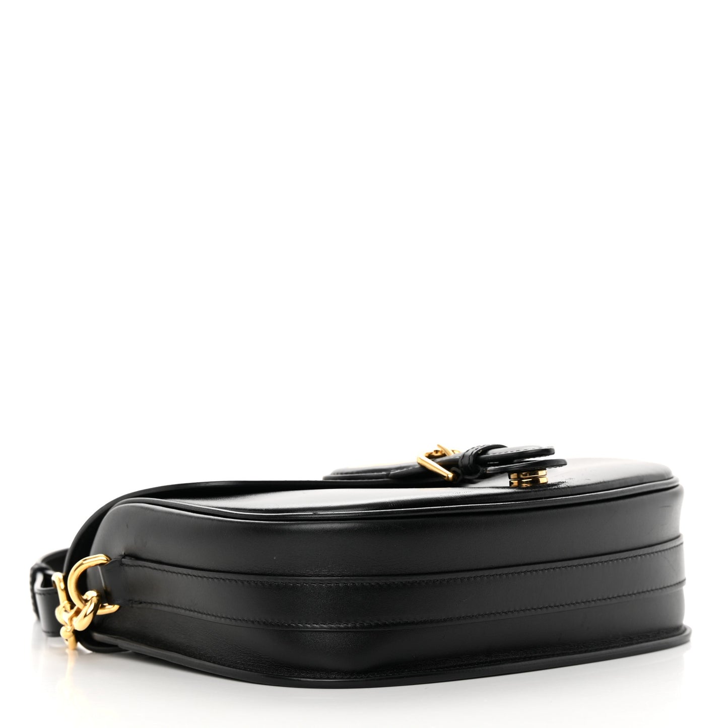 Box Calfskin Medium Bobby Flap Black