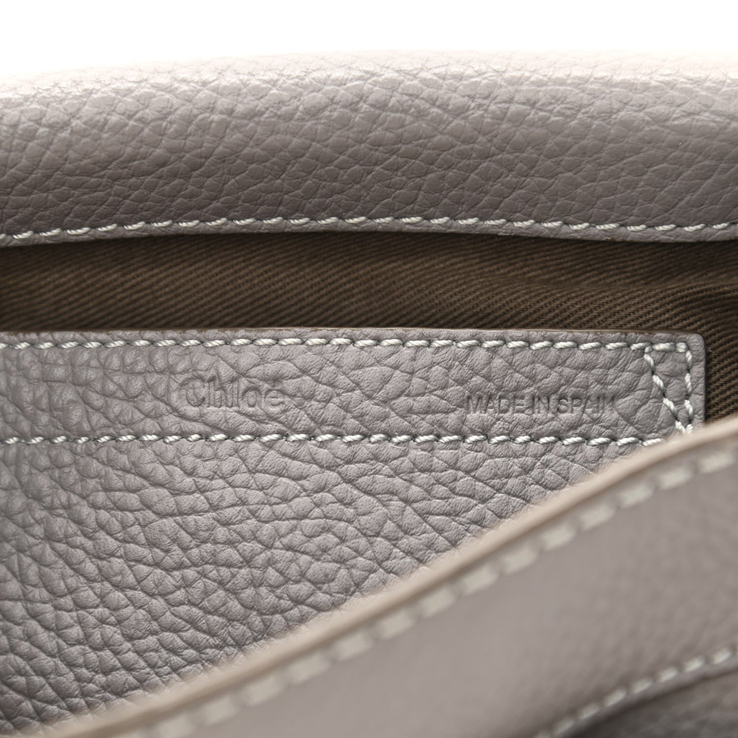 Chloe Calfskin Mini Marcie Round Crossbody Bag Cashmere Grey 6 of 8