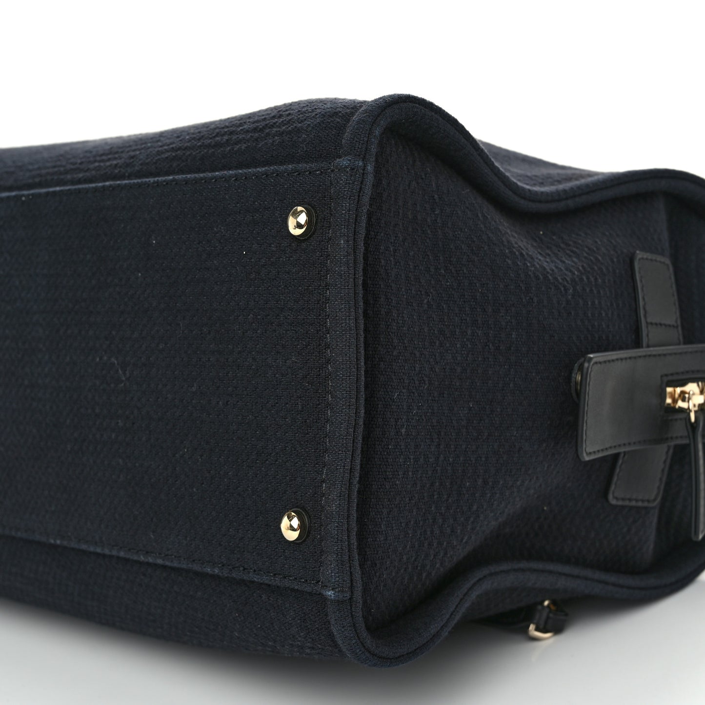 Mixed Fibers Large Deauville Bowling Bag  Black
