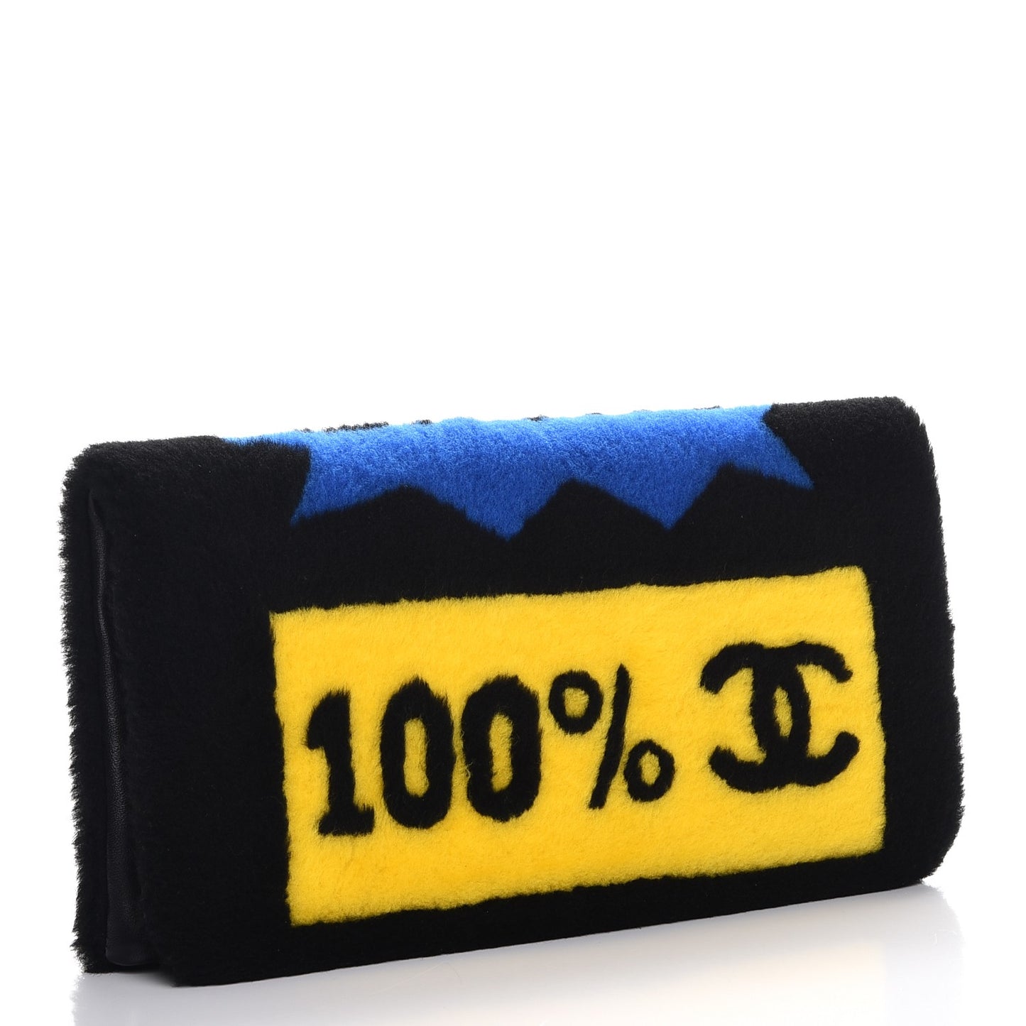 Shearling Lambskin 100% Clutch Black