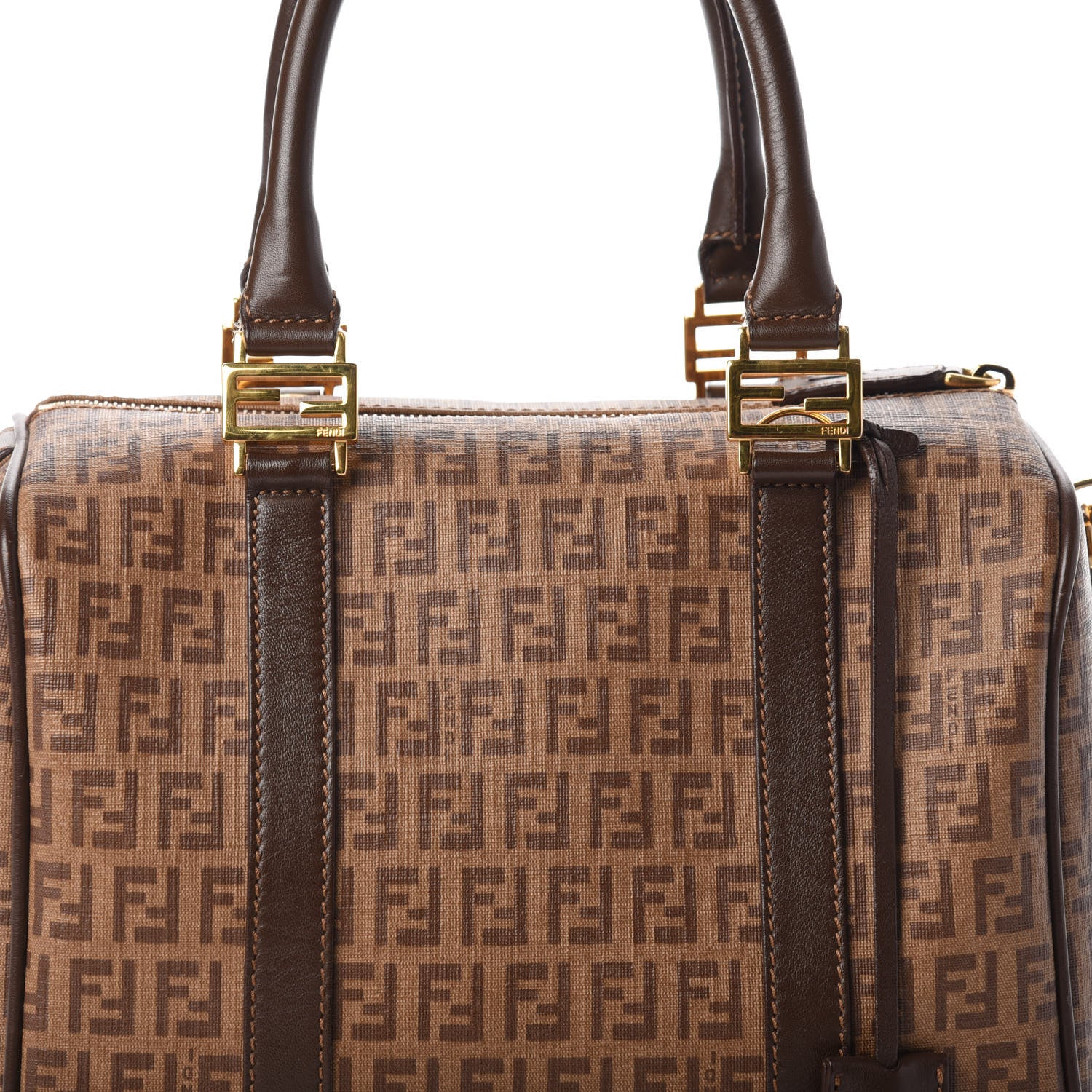 Fendi Zucchino Spalmati Vitello Boston Nocciola Castagna 7 of 9