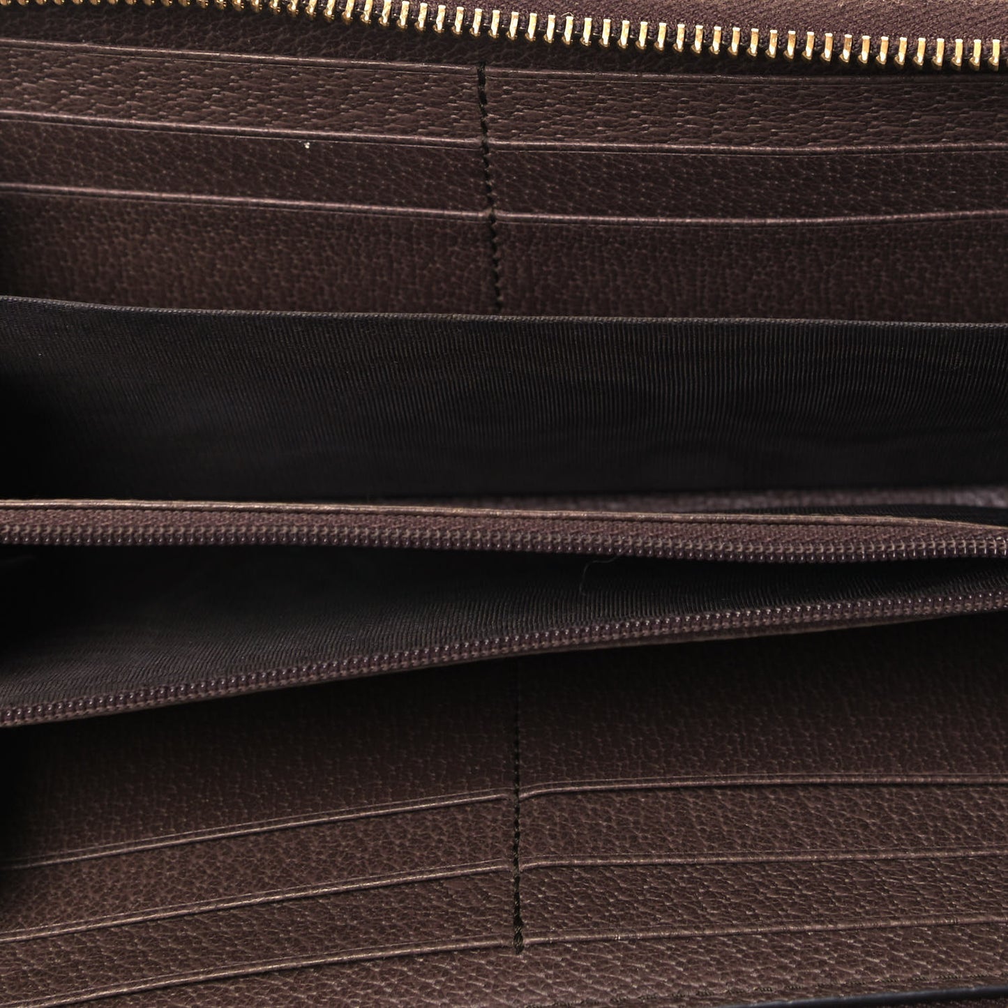 GG Supreme Monogram Web Ophidia Zip Around Wallet Brown