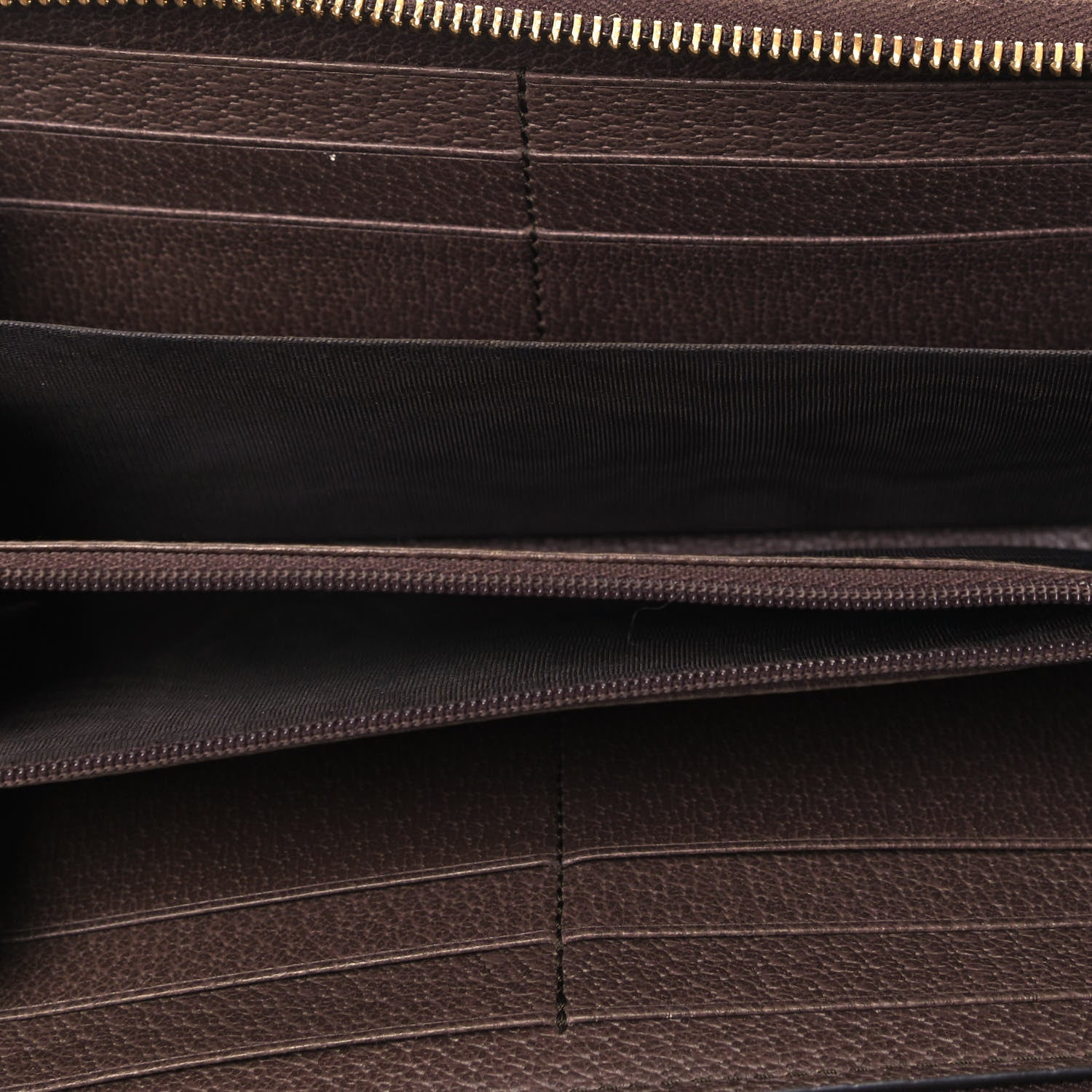 Gucci GG Supreme Monogram Web Ophidia Zip Around Wallet Brown 5 of 9