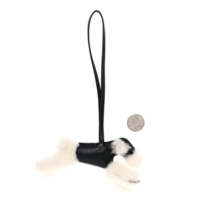 Hermes Milo Lambskin Shearling Budy Charm Black 2 of 4
