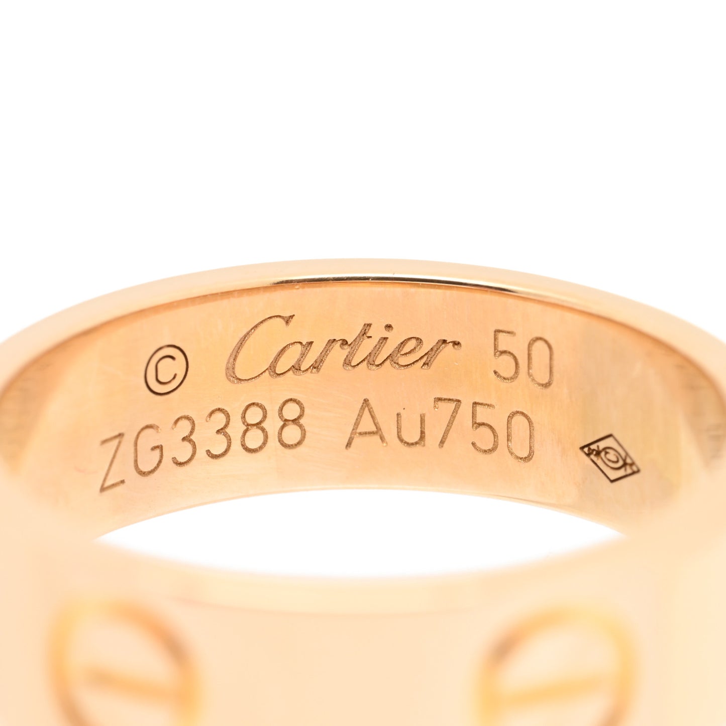 18K Yellow Gold 5.5mm LOVE Ring 50 5.25