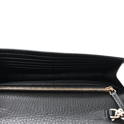 Gucci Dollar Calfskin Interlocking G Chain Wallet Black 5 of 11