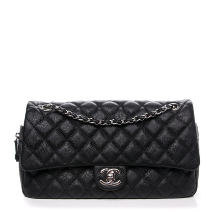 Chanel Caviar Quilted Jumbo Easy Flap Black 1 of 7
