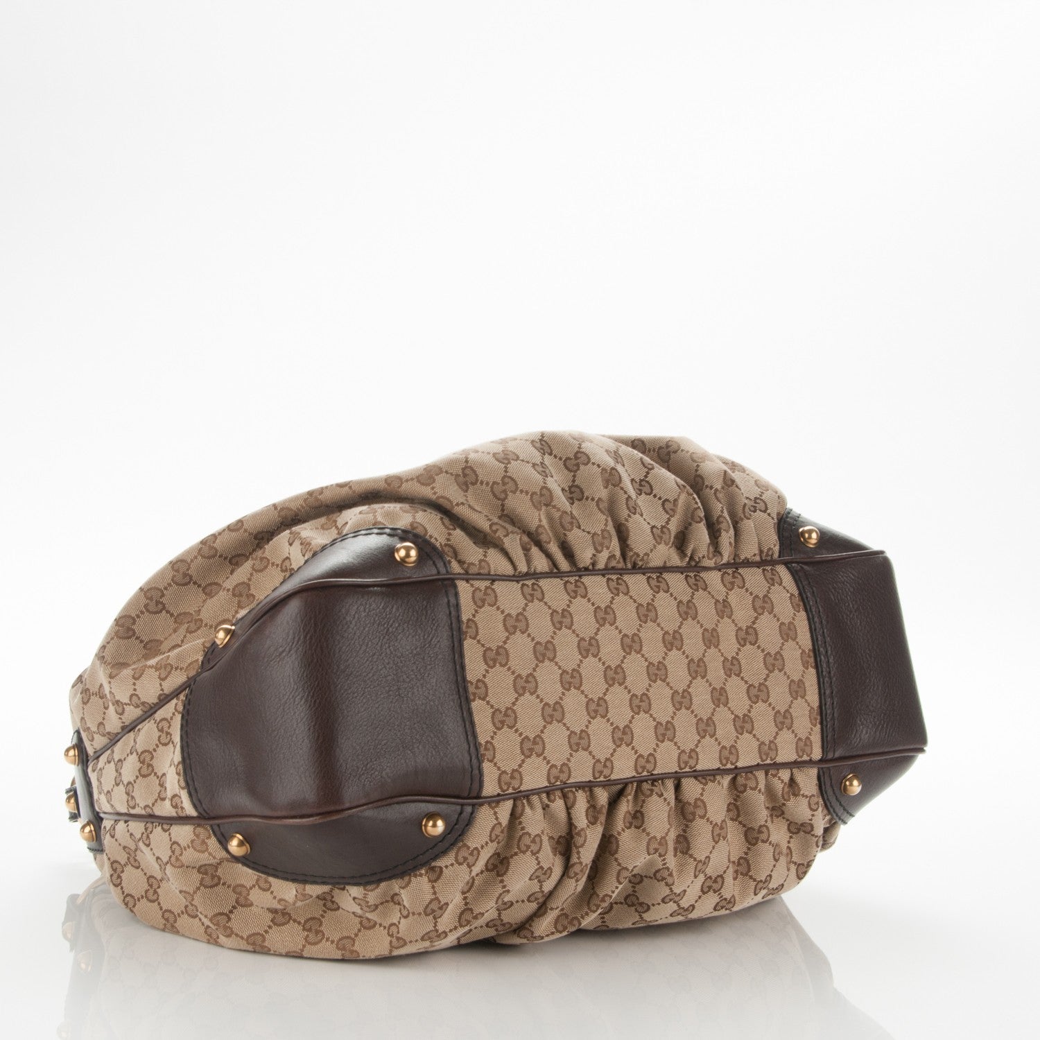 Gucci Monogram Large Jockey Hobo Dark Brown 4 of 7