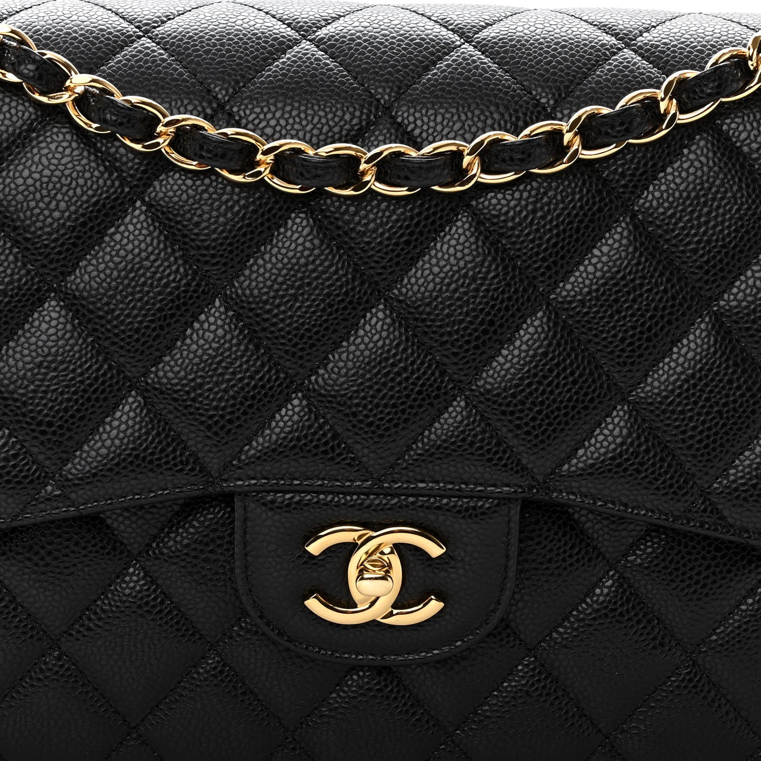 Chanel Caviar Quilted Jumbo Double Flap Black 8 of 10