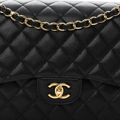 Chanel Caviar Quilted Jumbo Double Flap Black 8 of 10