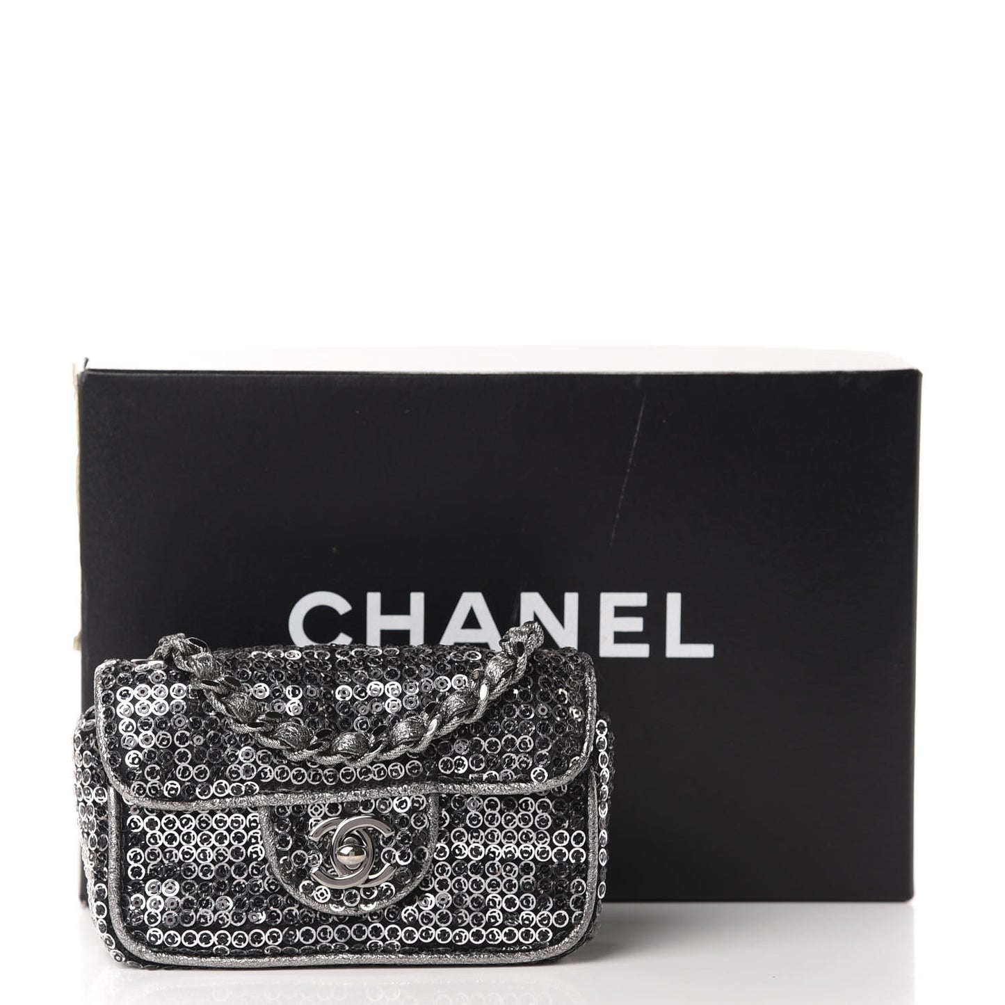 Sequin Micro Flap Dark Silver