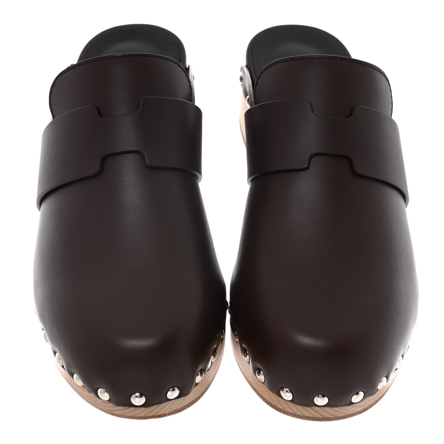 Hermes Calfskin Calya Mules 37 Cafe 5 of 13