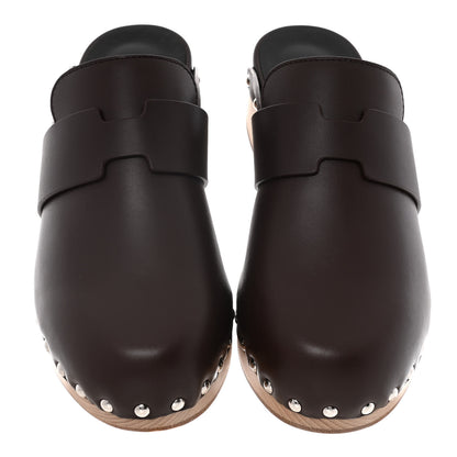 Hermes Calfskin Calya Mules 37 Cafe 5 of 13