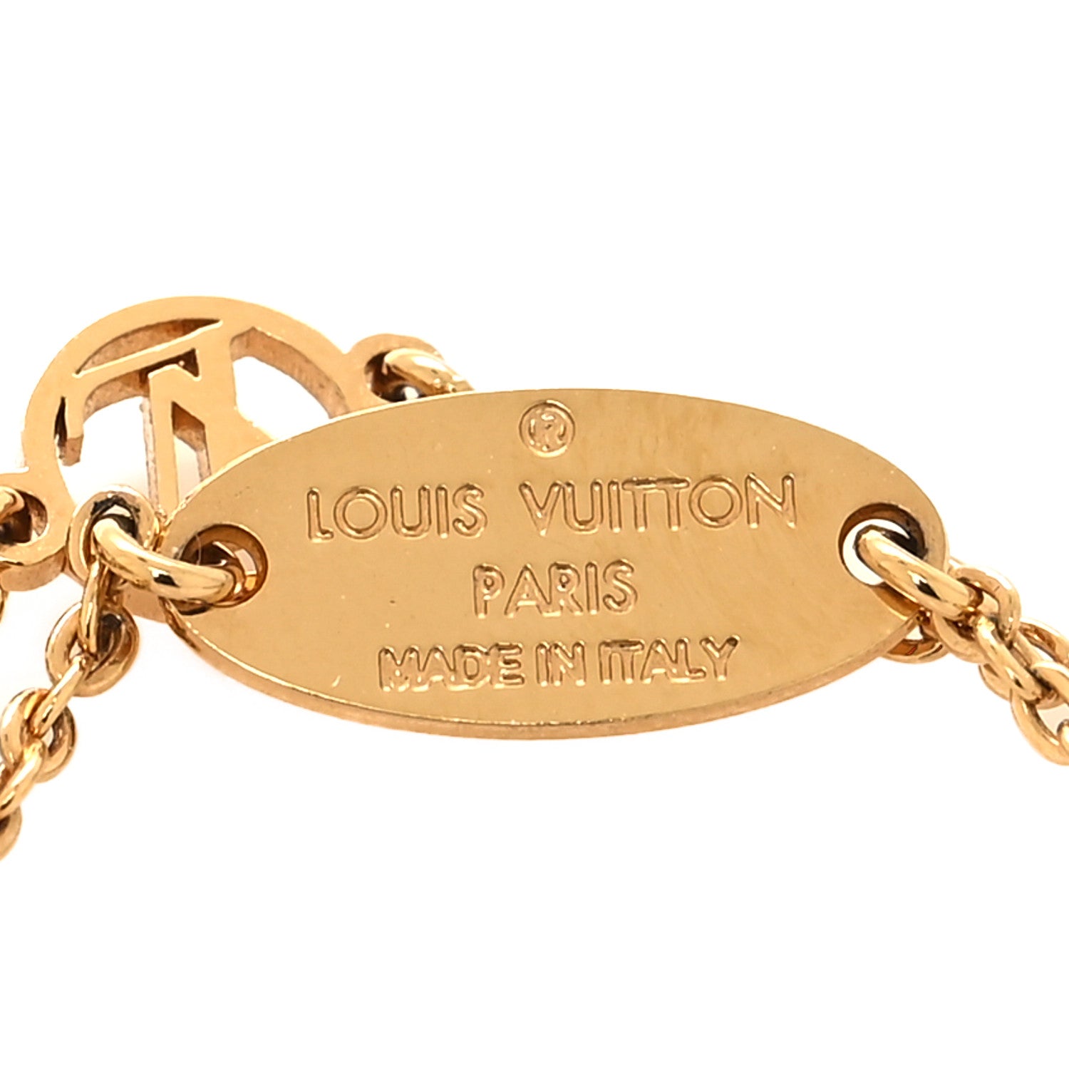 Louis Vuitton Brass Nanogram Bracelet Silver Gold 5 of 6