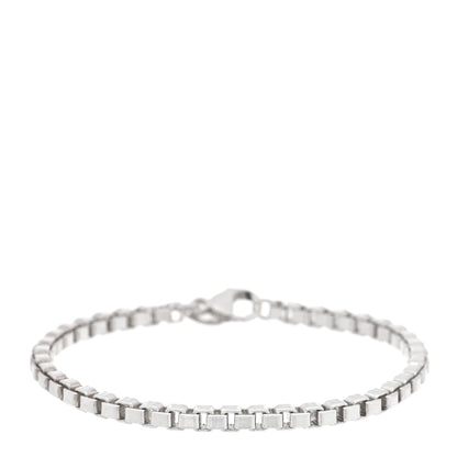 Tiffany Sterling Silver 4mm Venetian Link Bracelet 1 of 4