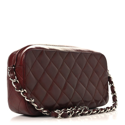 Chanel Lambskin Quilted Timeless Camera Case Burgundy 3 of 11