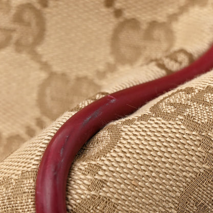 Gucci GG Monogram Web Medium Collapsable Carry On Duffle Beige Red 11 of 13