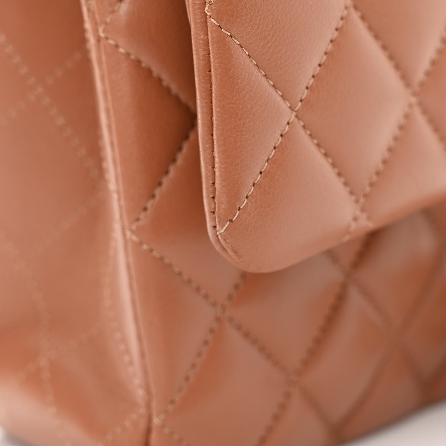 Chanel Lambskin Quilted Medium Double Flap Brown 14 of 14