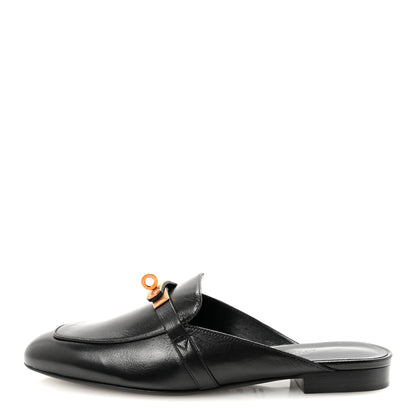 Hermes Goatskin Oz Mules 38.5 Black 1 of 10