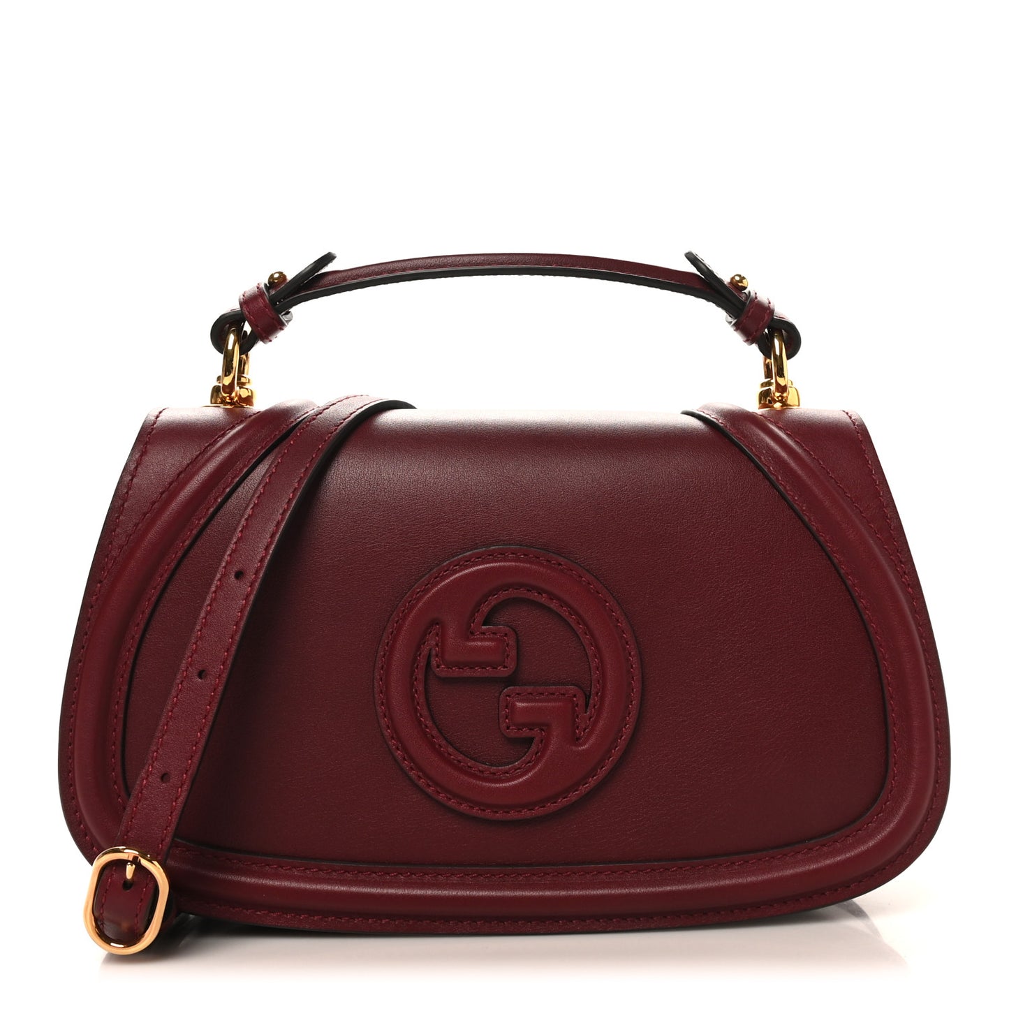 Roxy Calfskin Medium Blondie Top Handle Bag Rosso Ancora
