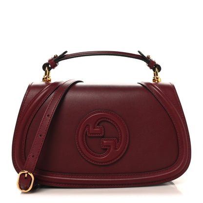 Gucci Roxy Calfskin Medium Blondie Top Handle Bag Rosso Ancora 1 of 10