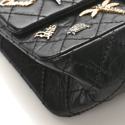 Chanel Aged Calfskin Lucky Charms 2.55 Reissue 225 Flap Black 8 of 10