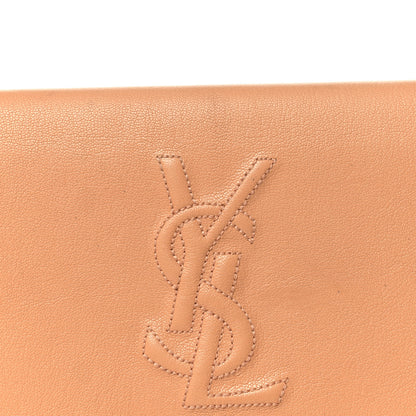 Saint Laurent Textured Calfskin Monogram Large Belle De Jour Clutch Beige 7 of 8
