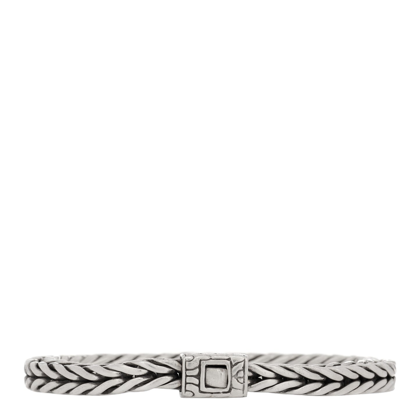Sterling Silver 6mm Square Classic Chain Bracelet