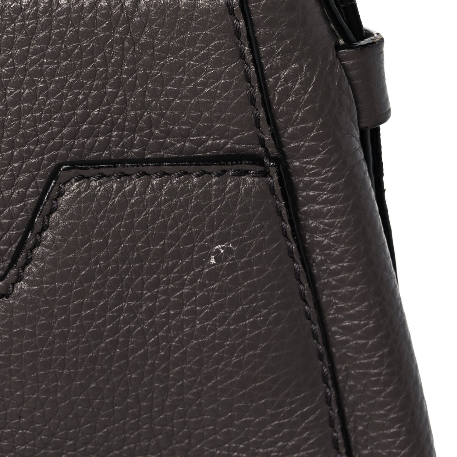 Tom Ford Grained Calfskin Soft Jennifer Saddle Bag Graphite 10 of 13