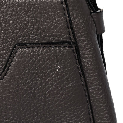 Tom Ford Grained Calfskin Soft Jennifer Saddle Bag Graphite 10 of 13