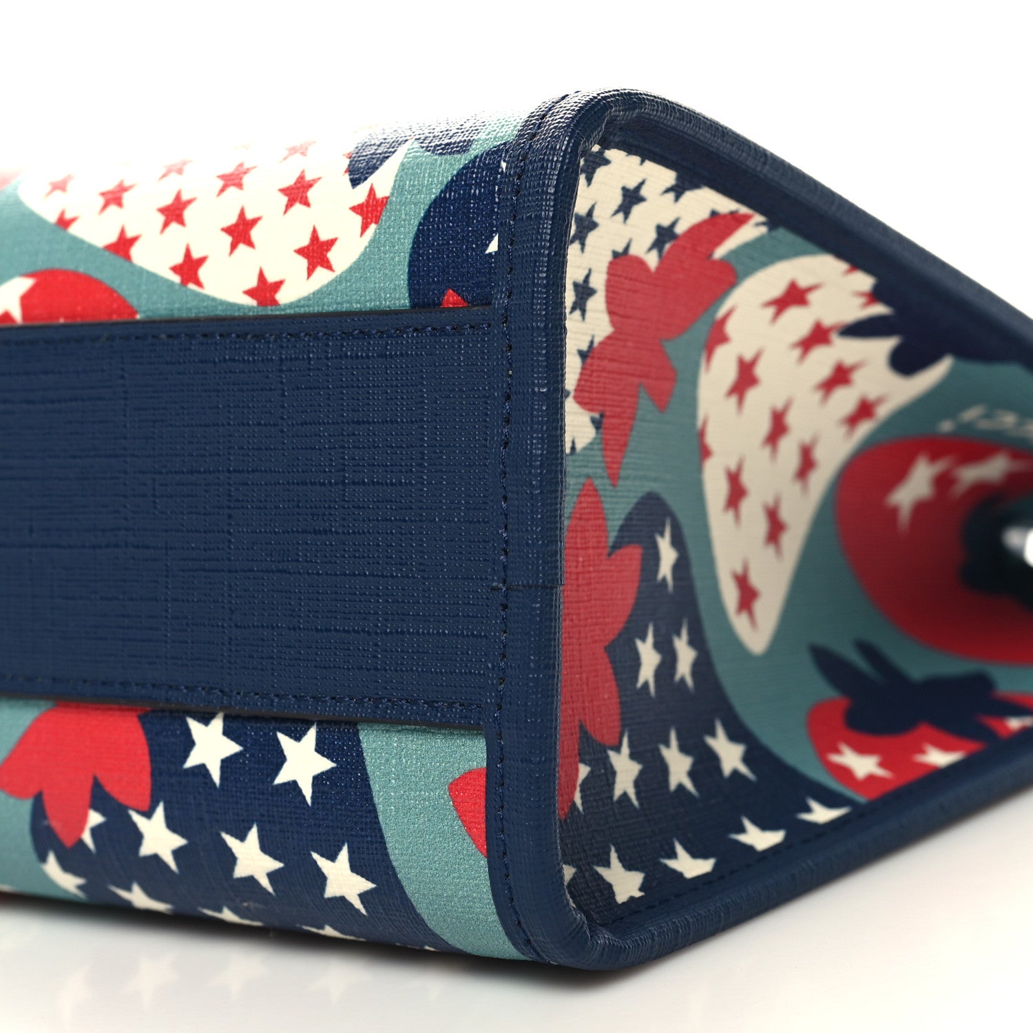 Gucci Coated Canvas Strawberry Stars Childrens Tote Red White Blue 10 of 10