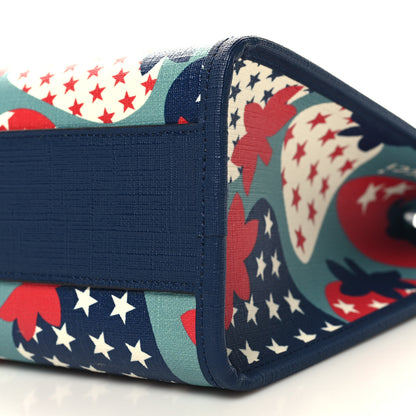 Gucci Coated Canvas Strawberry Stars Childrens Tote Red White Blue 10 of 10