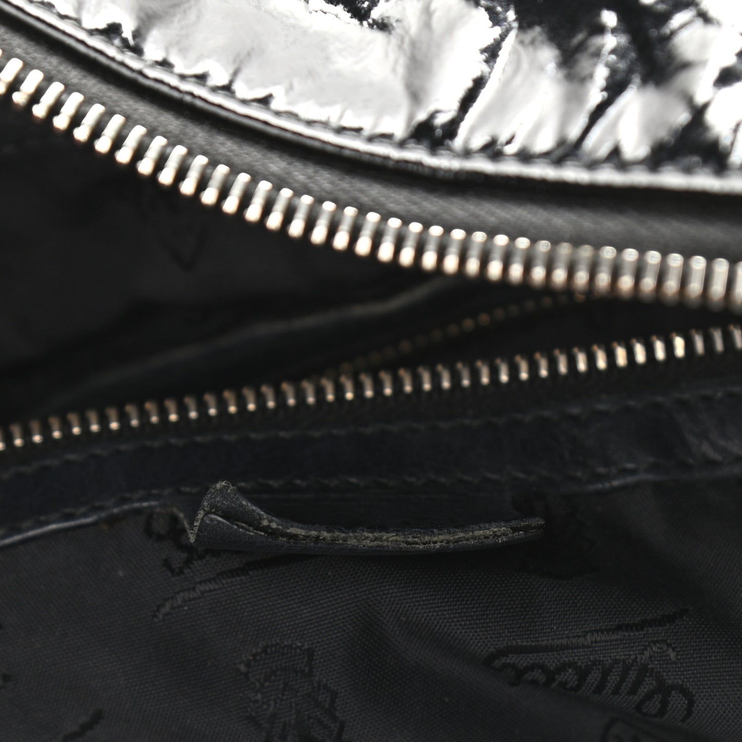Patent Medium Hysteria Top Handle Bag Black