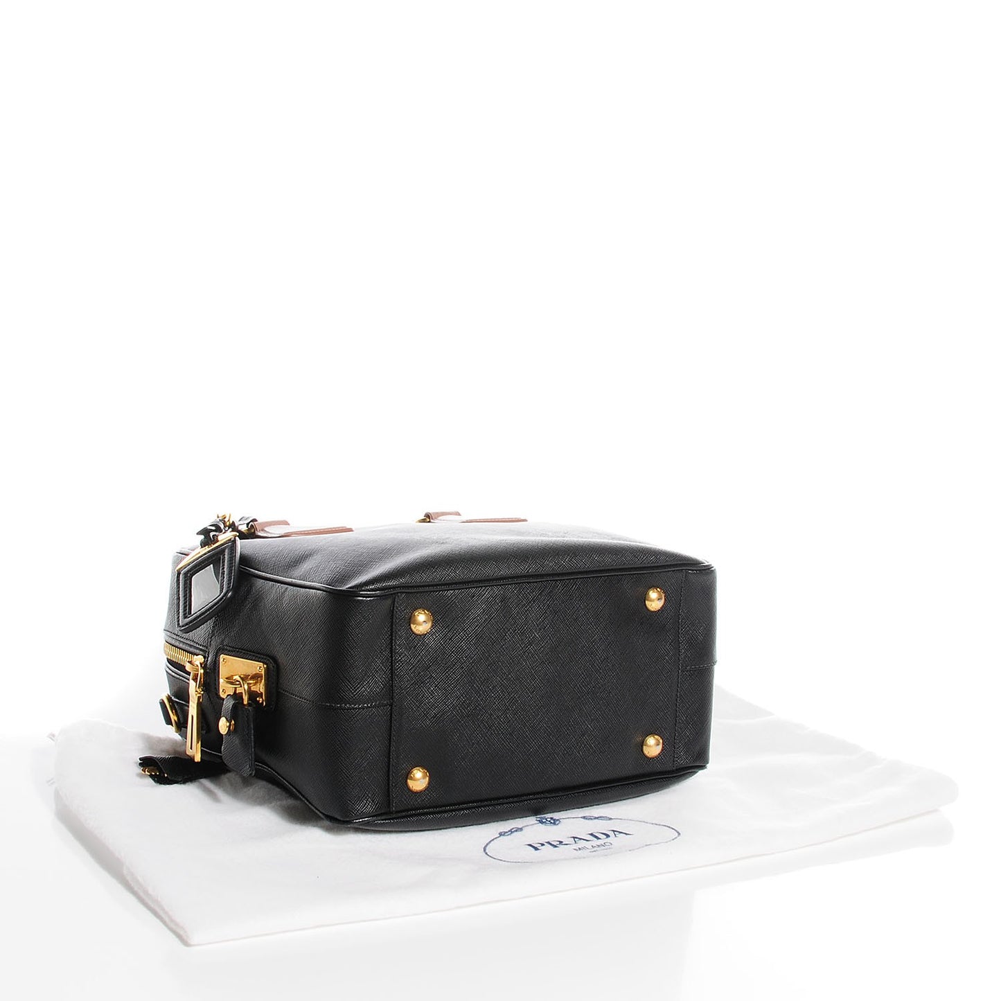 Saffiano Lux Bauletto Black Cammeo