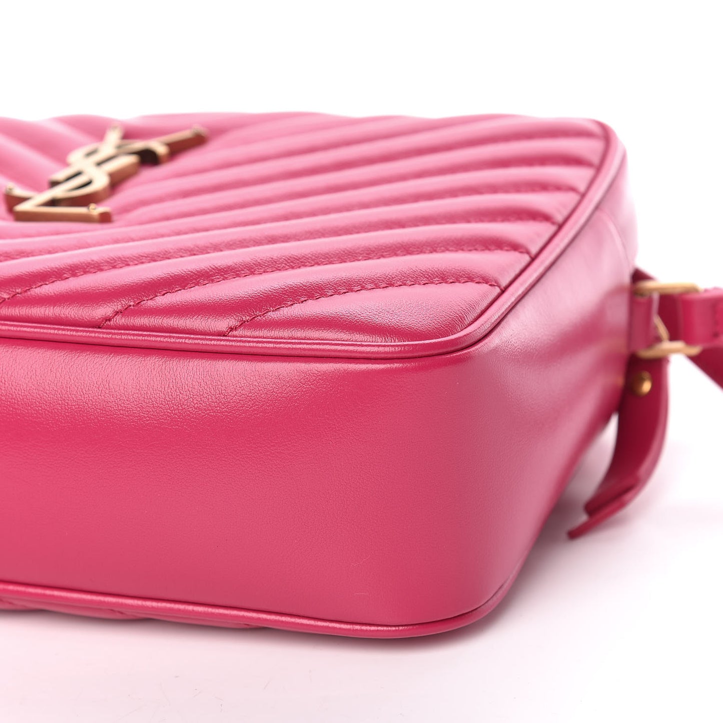 Calfskin Matelasse Monogram Lou Camera Bag Bright Pink