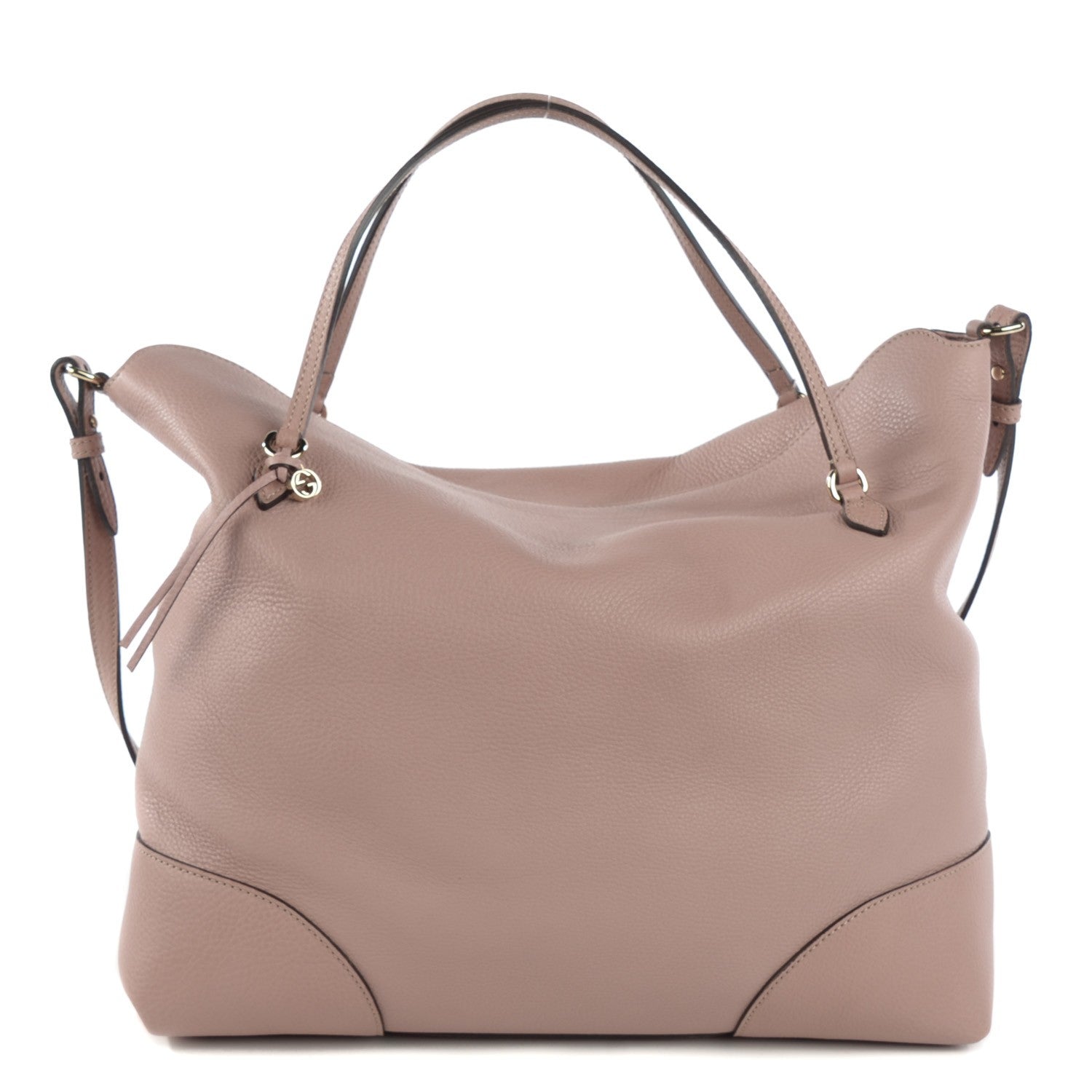 Gucci Pebbled Calfskin Large Bree Foldover Tote Pink 1 of 7