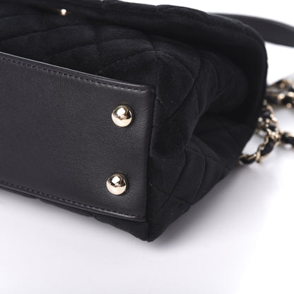 Chanel Velvet Crystal Quilted Extra Mini Coco Handle Flap Black 10 of 10