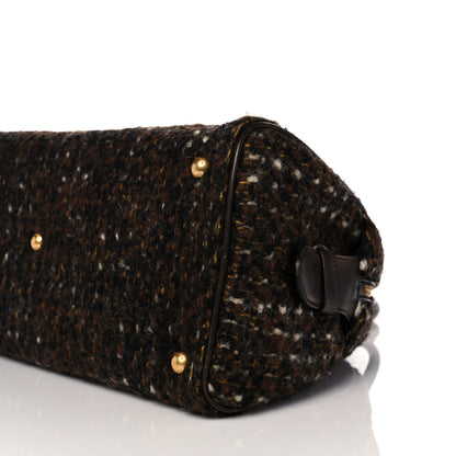 Prada Tessuto Tweed Vitello Bowling Bag Cacao Knicker 9 of 22