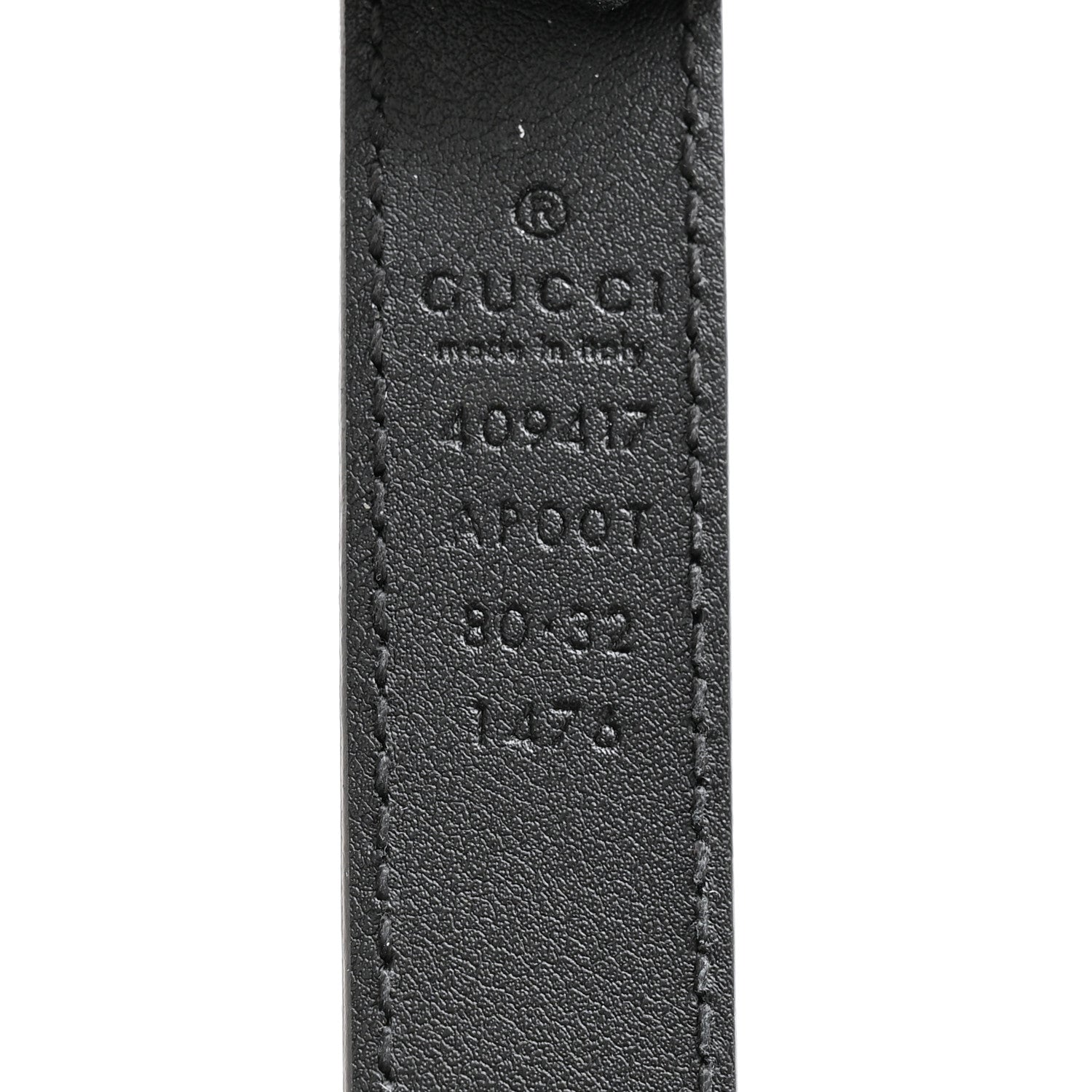 Gucci Calfskin Double G 20mm Belt 80 32 Black 5 of 9