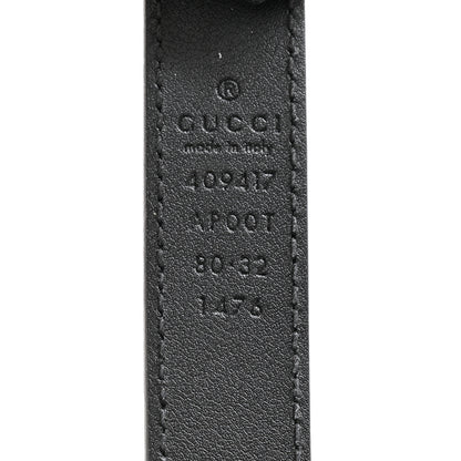 Gucci Calfskin Double G 20mm Belt 80 32 Black 5 of 9